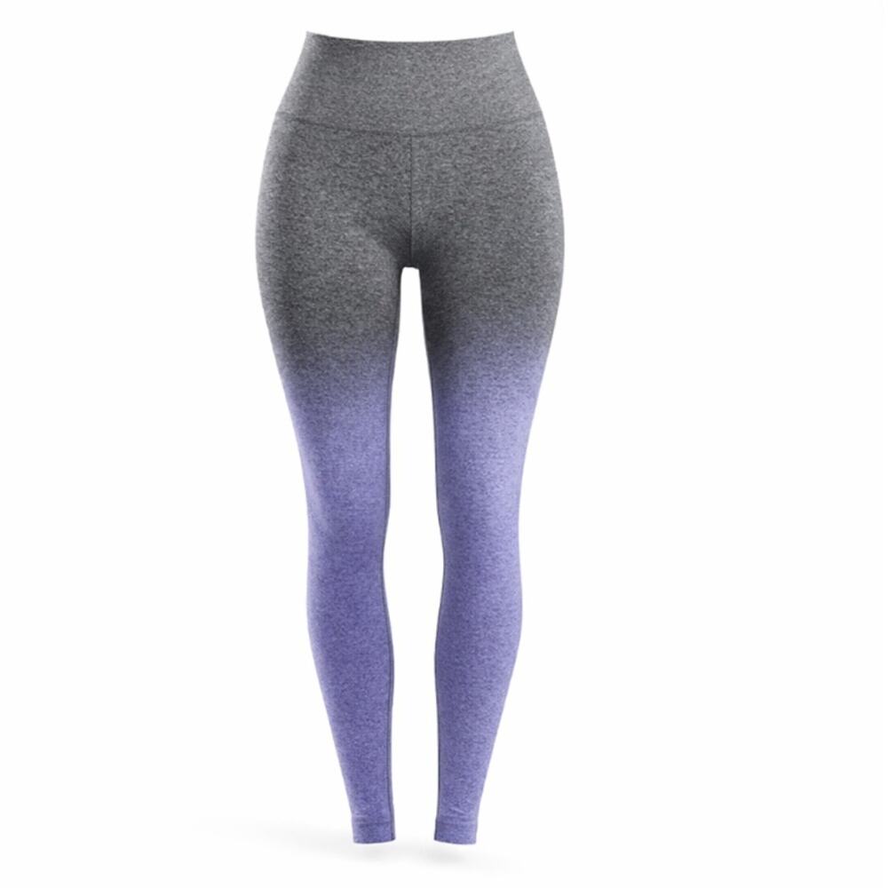 GYMSHARK Adapt Ombre Seamless Leggings Indigo Black Size Medium (Est)